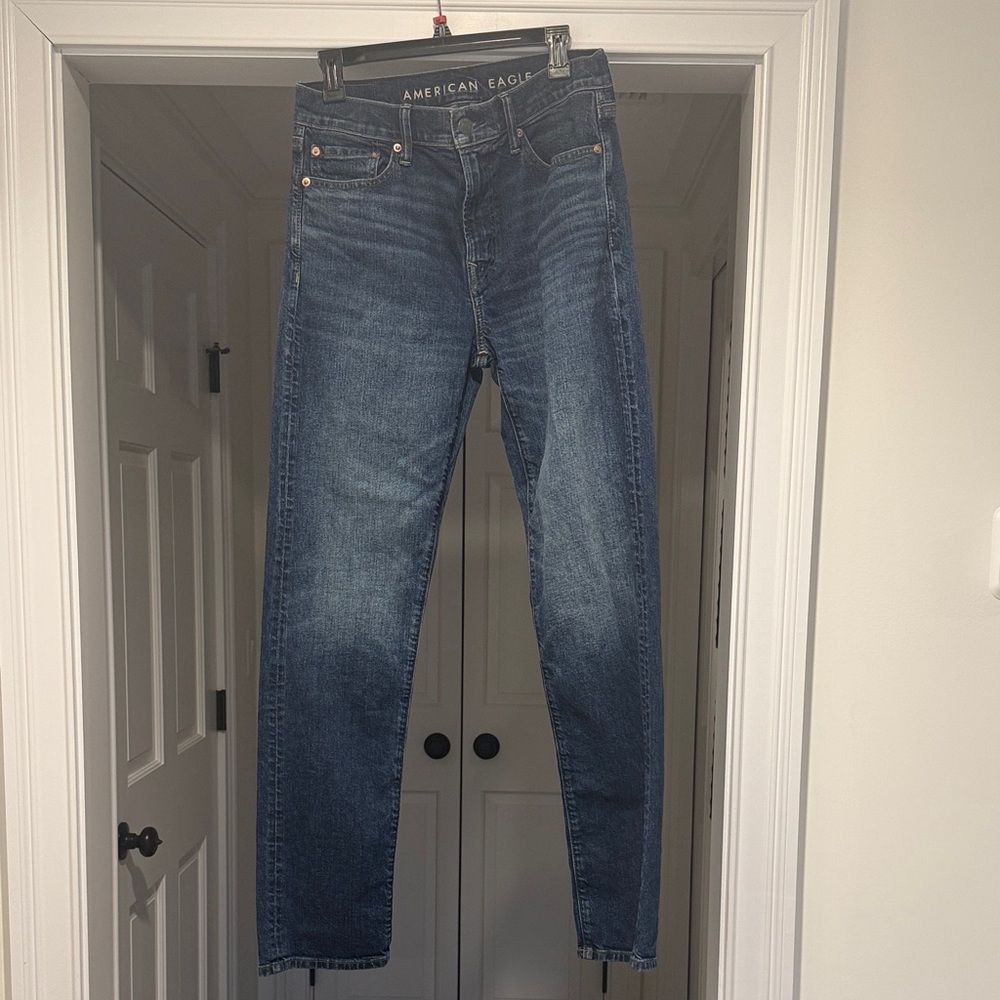 American Eagle Outfitters Men's Straight Jeans - Blue